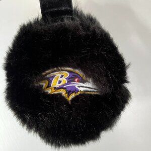 Baltimore Ravens NFL Licensed Earmuffs Fuzzy Black Warm Football